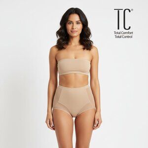TC Intimates Girl Power Women's Moderate Control High Waist Shaping Brief NWT